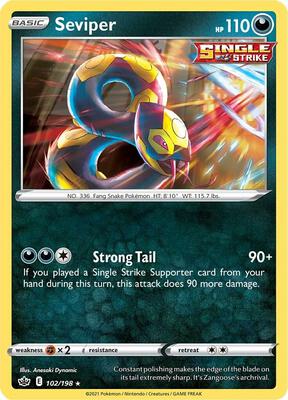 Seviper card from SWSH06: Chilling Reign