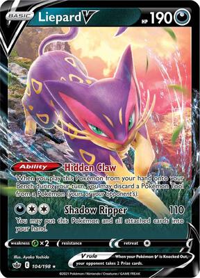 Liepard V card from SWSH06: Chilling Reign