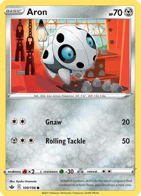 Aron card from SWSH06: Chilling Reign
