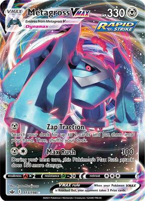 Metagross VMAX card from SWSH06: Chilling Reign