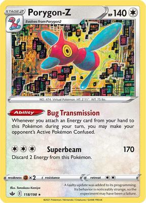 Porygon-Z card from SWSH06: Chilling Reign