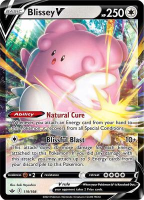 Blissey V card from SWSH06: Chilling Reign