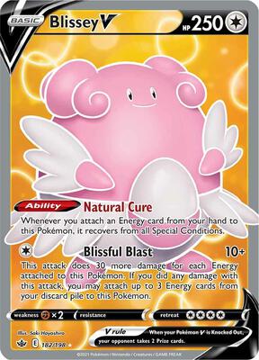 Blissey V (Full Art) card from SWSH06: Chilling Reign