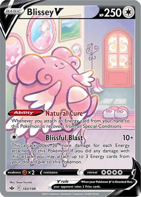 Blissey V (Alternate Full Art) card from SWSH06: Chilling Reign