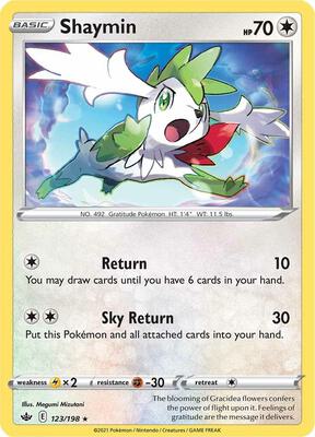 Shaymin card from SWSH06: Chilling Reign