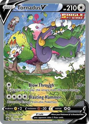 Tornadus V (Alternate Full Art) card from SWSH06: Chilling Reign