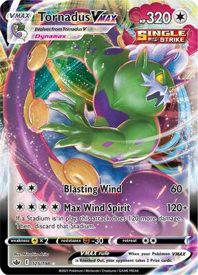 Tornadus VMAX card from SWSH06: Chilling Reign