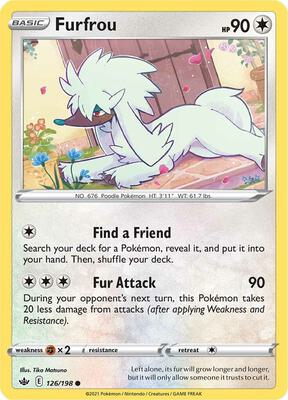 Furfrou card from SWSH06: Chilling Reign