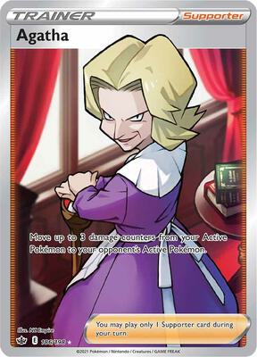 Agatha (Full Art) card from SWSH06: Chilling Reign