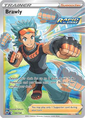 Brawly (Full Art) card from SWSH06: Chilling Reign