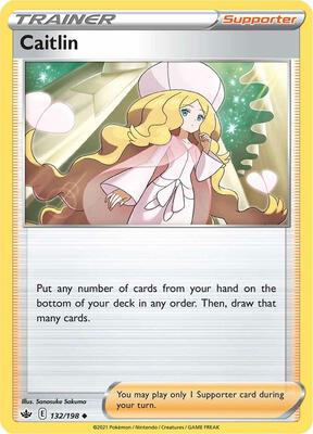 Caitlin card from SWSH06: Chilling Reign