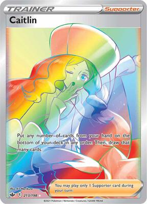 Caitlin (Secret) card from SWSH06: Chilling Reign