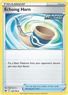 Echoing Horn card from SWSH06: Chilling Reign