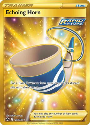 Echoing Horn (Secret) card from SWSH06: Chilling Reign