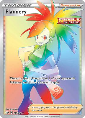 Flannery (Secret) card from SWSH06: Chilling Reign