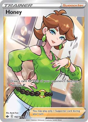 Honey (Full Art) card from SWSH06: Chilling Reign