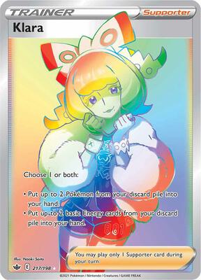 Klara (Secret) card from SWSH06: Chilling Reign