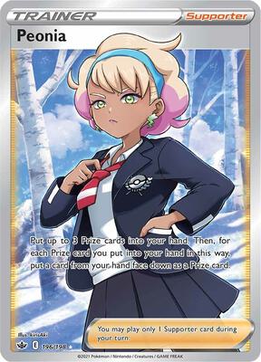 Peonia (Full Art) card from SWSH06: Chilling Reign