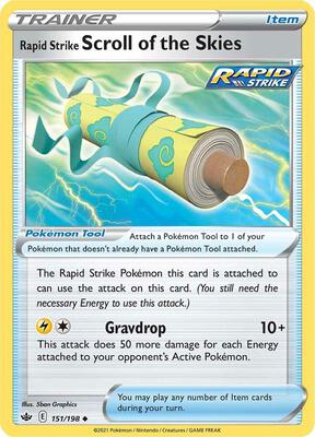 Rapid Strike Scroll of the Skies card from SWSH06: Chilling Reign