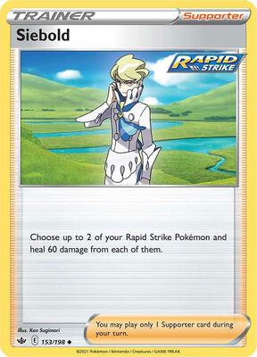 Siebold card from SWSH06: Chilling Reign