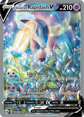 Galarian Rapidash V (Alternate Full Art) card from SWSH06: Chilling Reign
