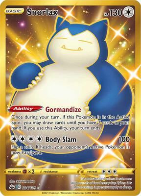 Snorlax (Secret) card from SWSH06: Chilling Reign