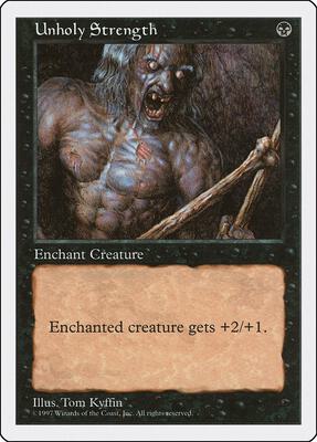 Unholy Strength card from Fifth Edition