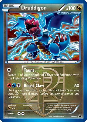 Druddigon (Team Plasma) - BW80 (Cosmos Holo) card from Black and White Promos