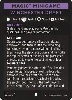 Magic Minigame: Winchester Draft card from Modern Horizons 2
