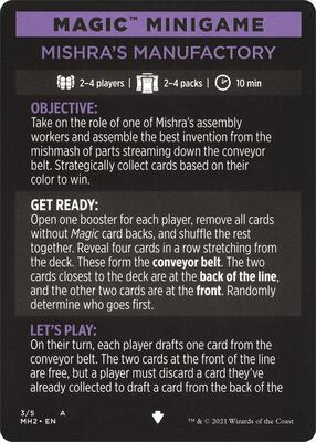 Magic Minigame: Mishra's Manufactory card from Modern Horizons 2
