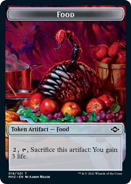 Food (018) // Goblin Double-Sided Token card from Modern Horizons 2