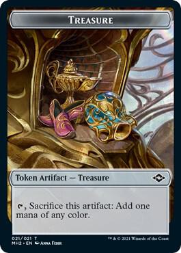 Treasure (021) // Zombie Army Double-Sided Token card from Modern Horizons 2