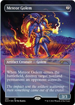 Meteor Golem (285) card from Secret Lair Drop Series