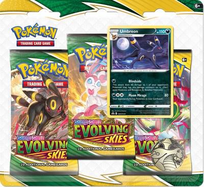 Evolving Skies 3 Pack Blister [Umbreon] card from SWSH07: Evolving Skies