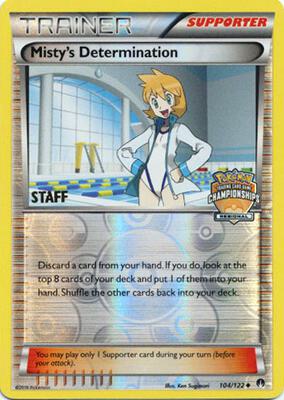 Misty's Determination - 104/122 (Regional Championships) [Staff] card from League & Championship Cards