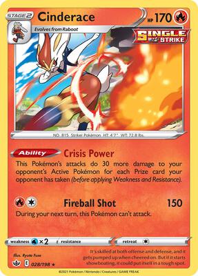 Cinderace - 028/198 card from Deck Exclusives