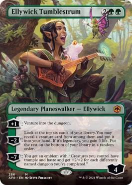Ellywick Tumblestrum (Borderless) card from Adventures in the Forgotten Realms