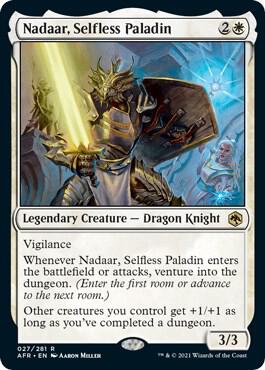 Nadaar, Selfless Paladin card from Adventures in the Forgotten Realms