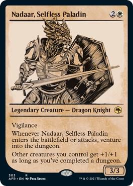 Nadaar, Selfless Paladin (Showcase) card from Adventures in the Forgotten Realms