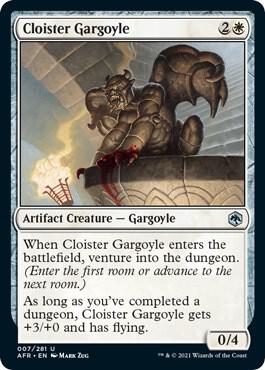 Cloister Gargoyle card from Adventures in the Forgotten Realms