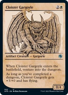 Cloister Gargoyle (Showcase) card from Adventures in the Forgotten Realms