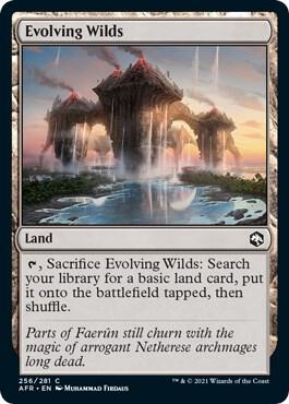 Evolving Wilds card from Adventures in the Forgotten Realms