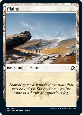 Plains (264) card from Adventures in the Forgotten Realms
