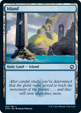 Island (267) card from Adventures in the Forgotten Realms