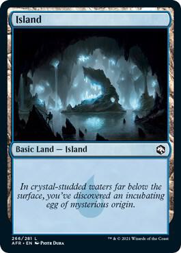 Island (266) card from Adventures in the Forgotten Realms