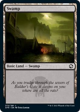 Swamp (272) card from Adventures in the Forgotten Realms