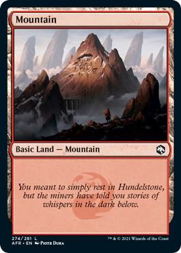 Mountain (274) card from Adventures in the Forgotten Realms