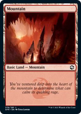 Mountain (276) card from Adventures in the Forgotten Realms