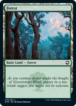 Forest (279) card from Adventures in the Forgotten Realms