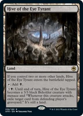 Hive of the Eye Tyrant card from Adventures in the Forgotten Realms